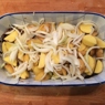 Фотография рецепта Печеный молодой картофель с карамелизованным луком и трюфельным маслом автор Иван Соколов