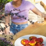 Фотография рецепта Персики на гриле со свежим малиновым соусом автор Елена Гнедовская