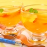 Фотография рецепта Персики в желе из шампанского и базилика автор Masha Potashova