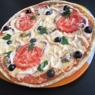 Фотография рецепта Пицца с томатами кальмарами и креветками автор Татьяна Петрухина