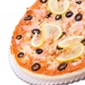 Фотография рецепта Пицца с жареной рыбой и красной икрой автор Masha Potashova