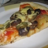 Фотография рецепта Пикантная пицца с шампиньонами и маринованными огурцами автор Алена