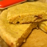 Фотография рецепта Пирог из кукурузной крупы с бананом и персиком автор Антонина Сапрыкина