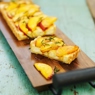 Фотография рецепта Пирог с козьим сыром нектаринами и розмарином автор Саша Давыденко