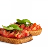 Фотография рецепта Поджаренный хлеб bruschette с помидорами и базиликом автор Masha Potashova