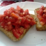 Фотография рецепта Поджаренный хлеб bruschette с помидорами и базиликом автор Елена Вкусникова