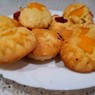 Фотография рецепта Порционные бисквиты с яблоками персиком и малиной автор Изабелла Грачева