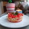 Фотография рецепта Праздничный салат с семгой автор Валентина