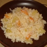 Фотография рецепта Пряный рис с ананасом чили имбирем и креветками автор Дарья