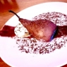 Фотография рецепта Пряная груша БелльЭлен с творожнолимонным мороженым и винномалиновым соусом автор Tatiana Shagina