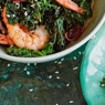 Фотография рецепта Пряный салат из кудрявой капусты с креветками автор Anna Kraus