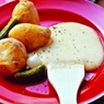 Фотография рецепта Раклет из сыра картофеля маринованных огурчиков и хлеба автор Ekaterina Gusakova