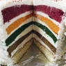 Фотография рецепта Разноцветный торт с сырным кремом автор Анна Двали