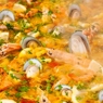 Фотография рецепта Рис с креветками мидиями и морским чертом автор Саша Давыденко