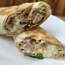 Фотография рецепта Ролл из лаваша с тунцом яйцом и листовым салатом автор ЮЛИЯ ТИМОФЕЕВА