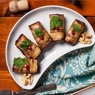 Фотография рецепта Рулетики из баклажана с ореховой пастой и аджикой автор Мария Краковцева