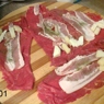 Фотография рецепта Рулетики из говядины с беконом и сыром автор Маргарита