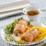 Фотография рецепта Рулеты из лосося с рукколой и пармезаном автор Катерина