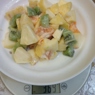 Фотография рецепта Салат фруктовый с яблоком айвой киви мандарином автор Alya
