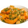 Фотография рецепта Салат из апельсина с зеленым горошком автор Еда