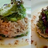 Фотография рецепта Салат из авокадо и крабового мяса под кедровым соусом с гренкой из хамона автор Greenwich Pub