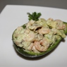 Фотография рецепта Салат из авокадо с креветками и шампиньонами автор Zloba