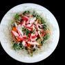 Фотография рецепта Салат из крабов с сыром брокколи и зеленым луком автор Masha Potashova