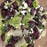 Фотография рецепта Салат из красной фасоли с творожным сыром красным луком и сезонным салатом автор Татьяна Б