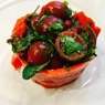 Фотография рецепта Салат из помидоров черри с копченым лососем автор Иван Соколов
