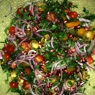 Фотография рецепта Салат из помидоров черри с красным луком и травами автор Olga Shvets