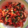 Фотография рецепта Салат из помидоров черри с креветками автор Маргарита