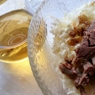 Фотография рецепта Салат из редьки с говядиной и карамелизованным луком автор YILDIZ