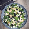 Фотография рецепта Салат с голубикой козьим сыром и ореховой дуккой автор Анна Древинская