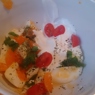 Фотография рецепта Салат с яйцом черри и зеленым луком автор Мари Погодина