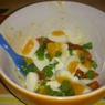Фотография рецепта Салат с яйцом черри и зеленым луком автор Мари Погодина