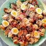Фотография рецепта Салат с курицей и перепелиными яйцами в соусе автор Лоскутова Марианна