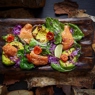 Фотография рецепта Салат с лососем и печеным авокадо автор Виктор  Апасьев
