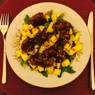 Фотография рецепта Салат с манго и куриной печенью автор Екатерина Белогрудова