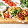 Фотография рецепта Шашлычки из курицы со свежими овощами автор Еда