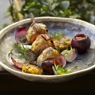 Фотография рецепта Шашлык из осетрины с овощами автор Еда