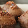 Фотография рецепта Шоколадные маффины с шоколадом и орешками автор Ална Науменко