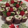 Фотография рецепта Шоколадные роллы с творогом и мятным васаби автор Marusia Klimova