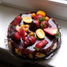 Фотография рецепта Шоколадный чизкейк в глазури с фруктами автор Элеонора Лебедева