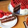 Фотография рецепта Шоколадный торт с клубникой и кремом из маскарпоне автор Анастасия Тоцкая