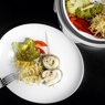 Фотография рецепта Сибас с лапшой болгарским перцем брокколи и грибами автор Еда