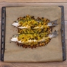Фотография рецепта Сибас запеченный с кедровыми орешками и изюмом автор ШЕФМАРКЕТ