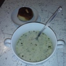 Фотография рецепта Сырный суппюре с шампиньонами и зеленой фасолью автор Анна Пивоварова