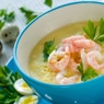 Фотография рецепта Сырный суп с креветками и кукурузой автор Света Садовникова