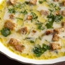 Фотография рецепта Сырный суп с шампиньонами и сухариками автор Вера Максимова