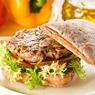 Фотография рецепта Сэндвич с жареной говядиной сыром и соусом с хреном автор Саша Давыденко